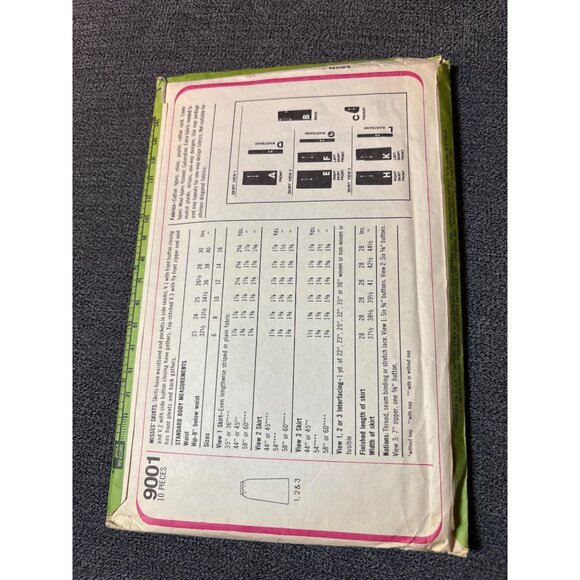 Vintage Simplicity 9001 Sewing Pattern Misses Skirt Size 6 8 Uncut 1979 - Picture 3 of 5